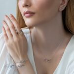 نیم ست نقره دایره رنگی